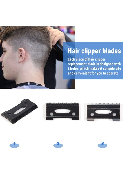 Set Saç Kesme Makinesi Yedek Bıçağı Ayarlanabilir Saç Kesme Makinesi Bıçakları Wahl 8148, 1919, 8591, 8504, 2241 ile Uyumlu (Yurt Dışından) fırsatları