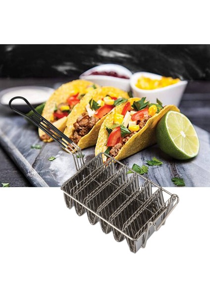 Taco Kızartma Sepeti, Taco Kabuk Kızartması, 6 Kabuk Tutar Derin Kızartma Taco Tutucu Sepeti, Tutma Saplı Taco Tutucu Standı (Yurt Dışından) fiyatları