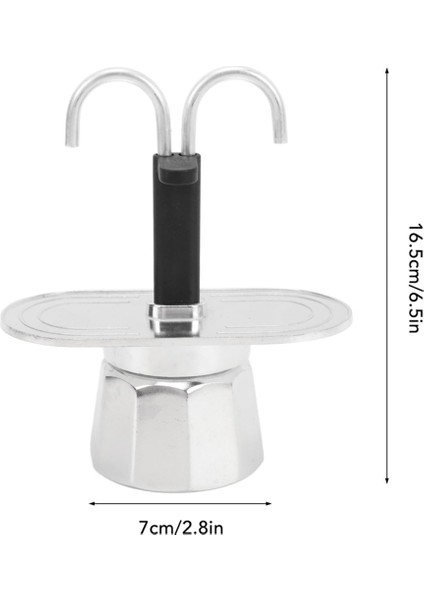 Fincanlık Kahve Makinesi, 100 ml Mini Kahve Potu, Çift Başlıklı Alüminyum Ocak Üstü Espresso Makinesi, Ev, Kafe, Ofis Kullanımı Için (Yurt Dışından) indirimleri