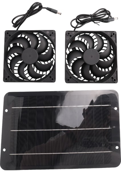 12V Güneş Enerjili Egzoz Fanı 6 Inçlik Vantilatör Güneş Paneli ile Çalışan Fan Hava Çıkarıcı Köpek Tavuk Evi Karavan Sera Fanı (Yurt Dışından) fırsatları