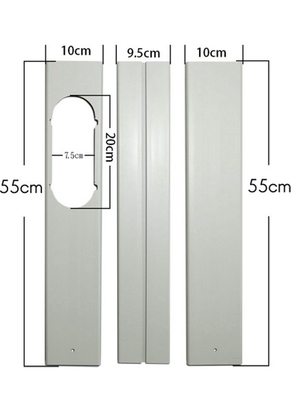 Klima Aksesuarları Için 3 Adet Ayarlanabilir Taşınabilir Pencere Takımı Plakası Klima Pencere ATAŞMANI-55CM (Yurt Dışından) fiyatları