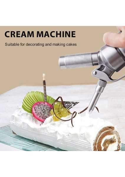 Profesyonel Çırpılmış Krema Dağıtıcısı Paslanmaz Çelik 500ML Kapasiteli Hazne Ev Yapımı Çırpılmış Krema Makinesi (Yurt Dışından) fırsatları