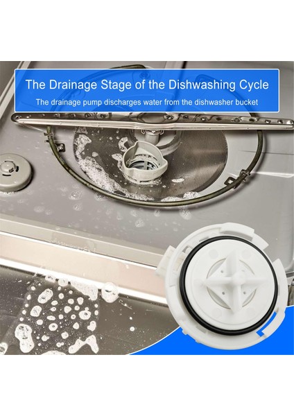 ABQ75742501 Lg LDTS5552S LDFN4542W LDFN3432T LDFN343LS ADFD5448AT LDPN6761T'YE Uygun Contalı Bulaşık Makinesi Tahliye Pompası (Yurt Dışından) modelleri