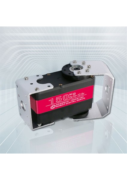 150 kg 12 V RDS51150 Çift Şaftlı Dijital Metal Robotik Servo U Montaj Braketi Su Geçirmez 180 Derece (Yurt Dışından)