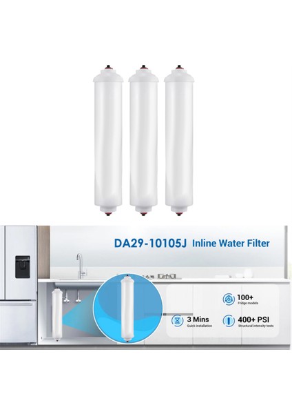 DA29-10105J Sıralı Su Filtresi Buzdolabı Filtresi 3 Adet (Yurt Dışından) modelleri