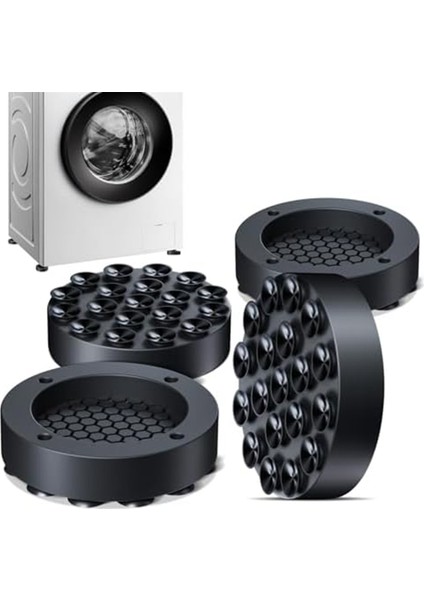 Güçlü Adsorpsiyonlu Vantuzlu Çamaşır Makinesi Titreşim Önleyici Pedler, 4'lü Paket Kaymaz Kauçuk Sabitleyici Destek (Yurt Dışından) fiyatları