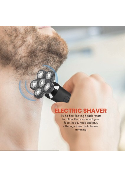 Erkek Elektrikli Tıraş Makinesi Başlıkları Elektrikli Tıraş Bıçağı Yedek Başlığı 6 Bıçaklı Tıraş Makinesi Yedek Başlığı Kel Siyah (Yurt Dışından) fırsatları