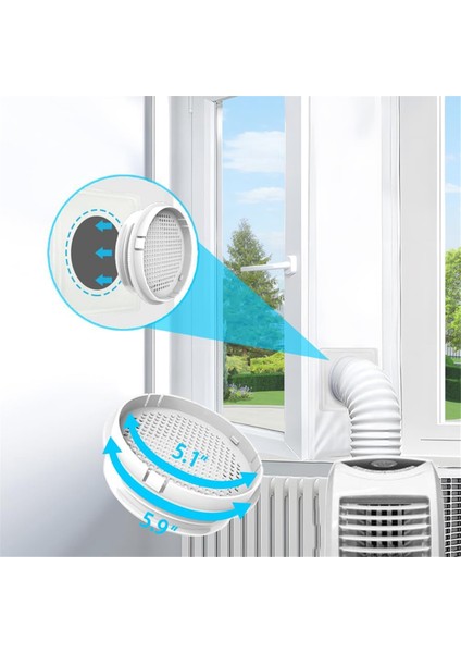 5.1/5.9 Inç Evrensel Bağlantı Elemanı ile Taşınabilir Klima Pencere Contası, 300 cm (118 Inç) Su Geçirmez Taşınabilir Klima Pencere Contası (Yurt Dışından) fiyatları