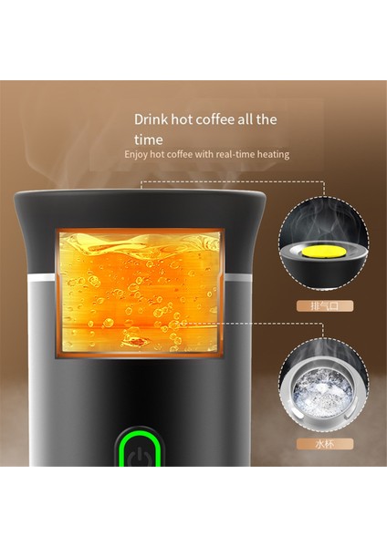 Araba ve Ev Için Kablosuz Elektrikli Taşınabilir Kahve Makinesi Kamp Kahve Makinesi 3'ü 1 Arada Kapsül Toz Seyahat Kahve Makinesi, B (Yurt Dışından) modelleri