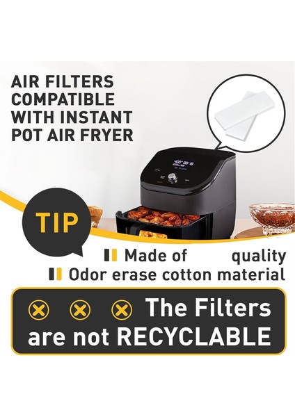 Pot Air Fryer Vortex Plus 6qt Filtre Aksesuarlarıyla Uyumlu 18 Adet Air Fryer Yedek Filtresi (Yurt Dışından) fırsatları