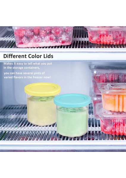 Ninja Creami NC301 NC300 NC299AMZ Serisi Dondurma Saklama Kapları ve Gıda Dondurucu Için 4 Adet Dondurma Kapları ve Kapakları (Yurt Dışından) modelleri