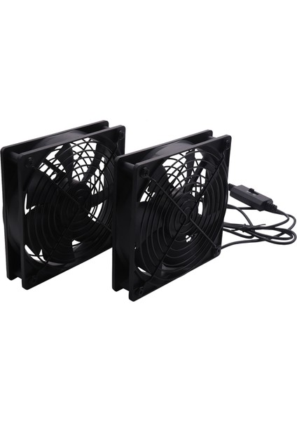 Çift 120 mm 5 V USB ile Çalışan Pc Yönlendirici Fanları Hız Kontrol Cihazı ile Yönlendirici Modem Alıcısı Için Yüksek Hava Akışlı Soğutma Fanı (Yurt Dışından) fiyatları