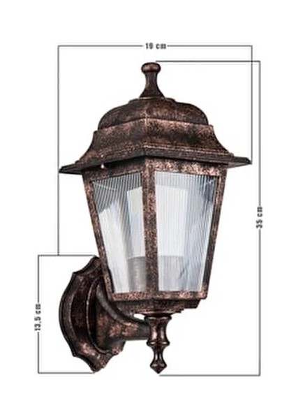 Optik Kare Aplik Bakır Estetik Tasarım 60W E27 Duya Uygun Yerli Üretim modelleri