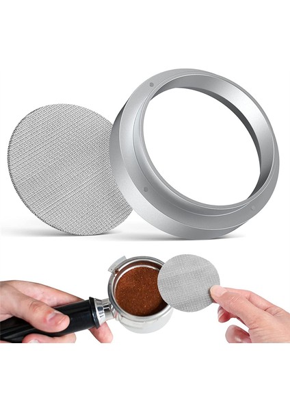 51 mm Kahve Dozaj Halkası, Disk Filtreli Alüminyum Kahve Dozaj Halkası, Portafilter Için Paslanmaz Çelik Espresso Eleği (Yurt Dışından) fırsatları