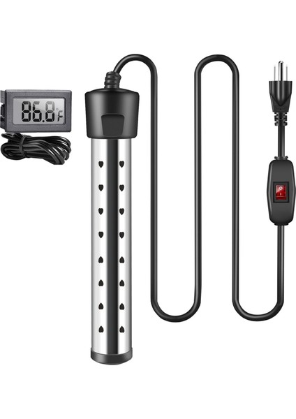 Daldırma Su Isıtıcısı, Anahtar Kontrollü 1500W Havuz Isıtıcısı, Akıllı Sıcaklık Kontrollü Küvet Isıtıcısı Abd Prizi (Yurt Dışından)