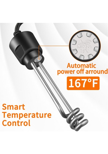 Daldırma Su Isıtıcısı, Anahtar Kontrollü 1500W Havuz Isıtıcısı, Akıllı Sıcaklık Kontrollü Küvet Isıtıcısı Abd Prizi (Yurt Dışından) fiyatları