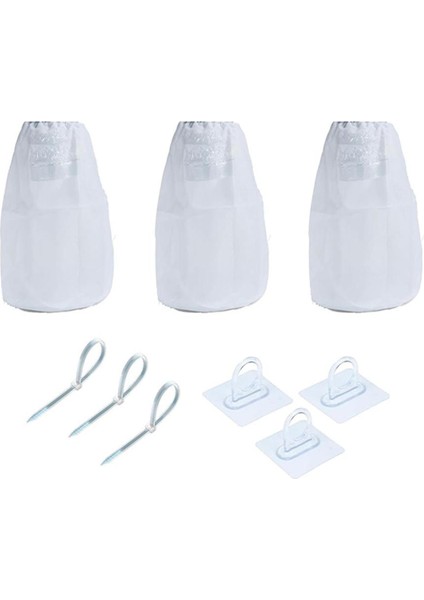 3'lü Kurutma Makinesi Havalandırma Menfezi Tüy Torbaları, Iç ve Dış Mekan Kurutma Makinesi Havalandırma Menfezleri Için Tüy Tutucular, Tüy ve Tozu Yakalayan Tüy Toz Torbası (Yurt Dışından)