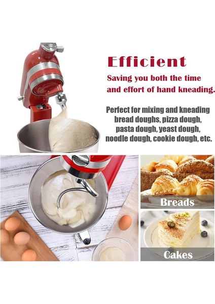 Kitchenaid 4,5-5 Quart Eğimli Başlıklı Stand Mikseri Için Spiral Hamur Kancası, Kitchenaid Aparatı Için Hamur Kancası Yedeği (Yurt Dışından) fırsatları