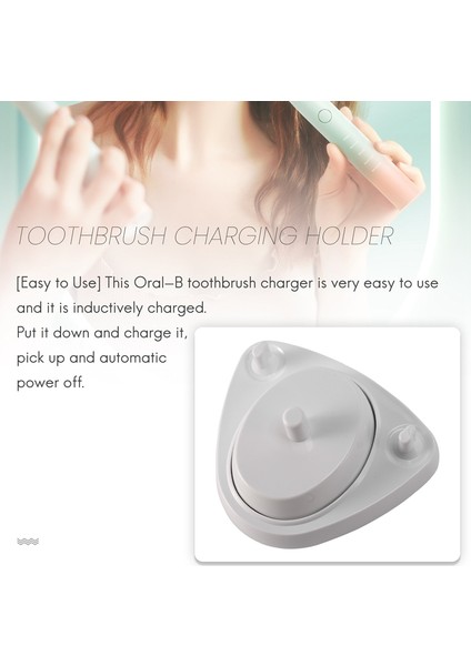 Braun Oral B Diş Fırçası Yedek Şarj Cihazı Güç Kaynağı Endüktif Şarj Tutucu Model 3757 USB Kablosu Beyaz (Yurt Dışından) fiyatları