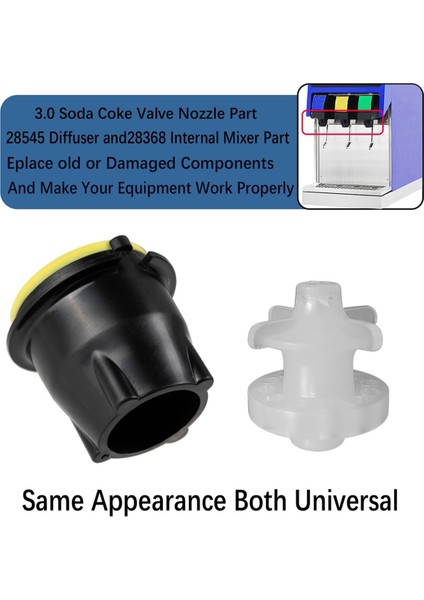 Lev 3.0 Soda Vanası Nozulu 28545 Difüzör 28368 Dahili Karıştırıcı Parçası, Kola Makinesi Iç Dış Vanaların Değiştirilmesi 1 Set (Yurt Dışından) modelleri