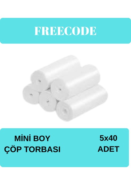 Çöp Torbası Mini Boy Küçük 40'lı 5 Rulo 40 x 50 cm Çöp Poşeti
