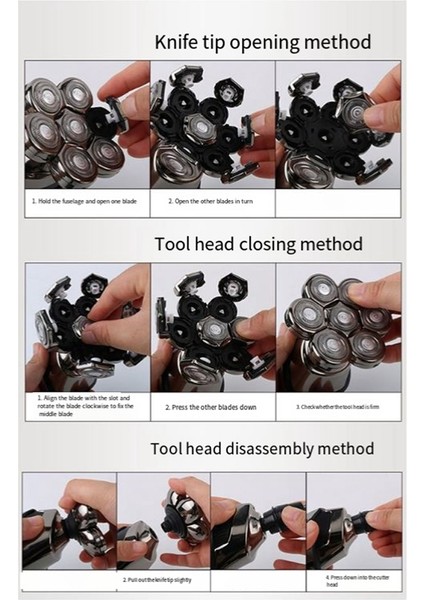 5'i 1 Arada 4d Erkek Kel Elektrikli Tıraş Makinesi 7 Yüzen Bıçak Sakal Burun Kulak Kılı Düzeltici Erkek Yüz Temizleme Fırçası (Yurt Dışından) fiyatları