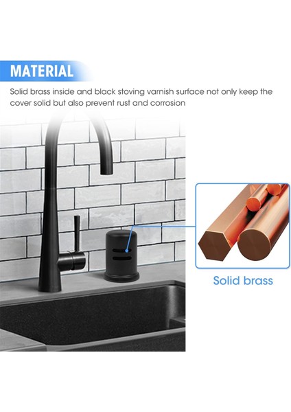 Bulaşık Makinesi Hava Boşluğu Kapağı, Katı Pirinç Hava Boşluğu Kapağı ile Çoğu Hava Boşluğu Gövdesine Uyar, Mutfak Hava Boşluğu Siyahını Değiştirir (Yurt Dışından) fiyatları