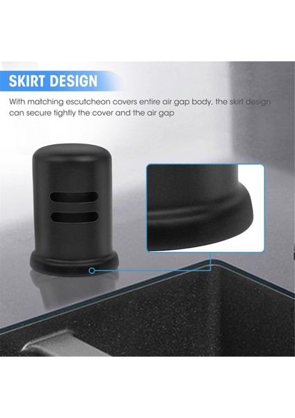 Bulaşık Makinesi Hava Boşluğu Kapağı, Katı Pirinç Hava Boşluğu Kapağı ile Çoğu Hava Boşluğu Gövdesine Uyar, Mutfak Hava Boşluğu Siyahını Değiştirir (Yurt Dışından) indirimleri