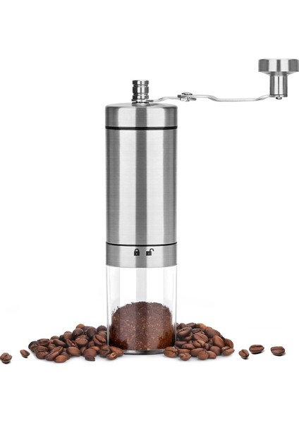 Manuel Kahve Öğütücü, Katlanabilir Saplı Paslanmaz Çelik El Kahve Öğütücü, Ayarlanabilir Kahve Çekirdeği Öğütücü (Yurt Dışından)