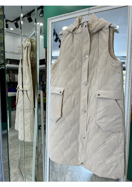 Nurgün Şişme Yelek - Taş - 48