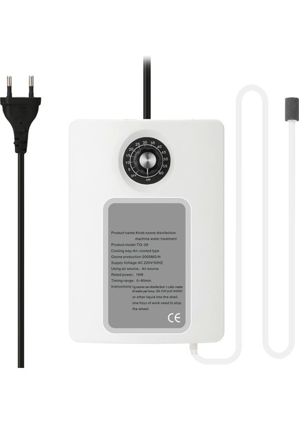 Aktif Ozon Jeneratörü Arıtıcı 2000MG/H Hava Tazeleyici Su Meyve Sebze Gıda Ozon Verimli Iyonlaştırıcı Ab Fişi (Yurt Dışından)