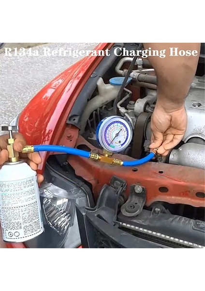 Klima Soğutma Sistemi Için Freon Dolum Hortumu, Ölçüm Kiti R134A R12 R22, BPV31 Delme Musluk Vanası ile (Yurt Dışından) fırsatları