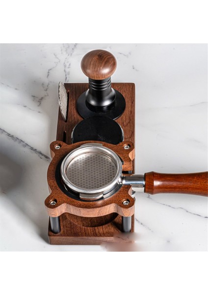 Kahve Öğütücü Saklama Rafı Ahşap Kahve Tamper Tutucu Çok Işlevli Kahve Aksesuarları Rafı (Yurt Dışından)