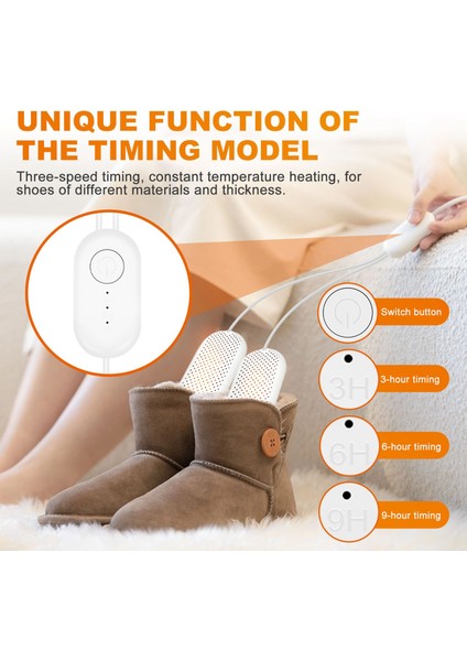 Ayakkabı, Çorap, Bot, Terlik ve Diğer Ürünler Için Ultraviyole Sterilizasyonlu Akıllı Zamanlamalı Ayakkabı Kurutucusu (Yurt Dışından) indirimleri