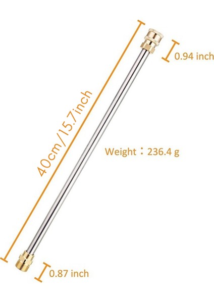 Basınçlı Yıkayıcı Uzatma Uzatma Ucu, Güç Yıkayıcılar Için Evrensel Mızrak Uzatma Uzatma Ucu, M22 Ila 1/4 Inç Hızlı Bağlantı (Yurt Dışından) fiyatları
