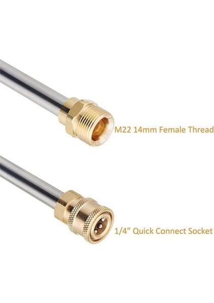 Basınçlı Yıkayıcı Uzatma Uzatma Ucu, Güç Yıkayıcılar Için Evrensel Mızrak Uzatma Uzatma Ucu, M22 Ila 1/4 Inç Hızlı Bağlantı (Yurt Dışından) fırsatları