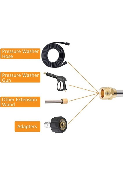 Basınçlı Yıkayıcı Uzatma Uzatma Ucu, Güç Yıkayıcılar Için Evrensel Mızrak Uzatma Uzatma Ucu, M22 Ila 1/4 Inç Hızlı Bağlantı (Yurt Dışından) indirimleri
