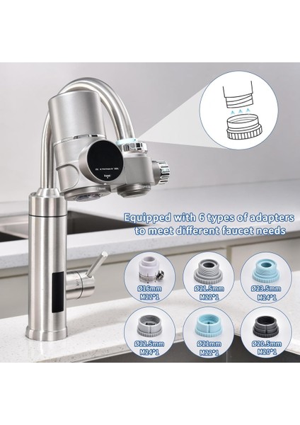 Musluk Suyu Filtresi, Kurşun, Klor ve Ağır Metalleri Azaltan LED Ekranlı Su Arıtma Cihazı, Lavabo Suyu Filtresi (Yurt Dışından) indirimleri