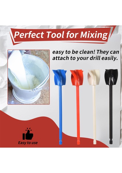 4'lü Reçine Karıştırma Kürekleri, Matkap Için Epoksi Karıştırıcı Ataşmanı, Yeniden Kullanılabilir Boya Karıştırıcısı, Epoksi Reçine, Seramik Sır, Silikon Için (Yurt Dışından) indirimleri