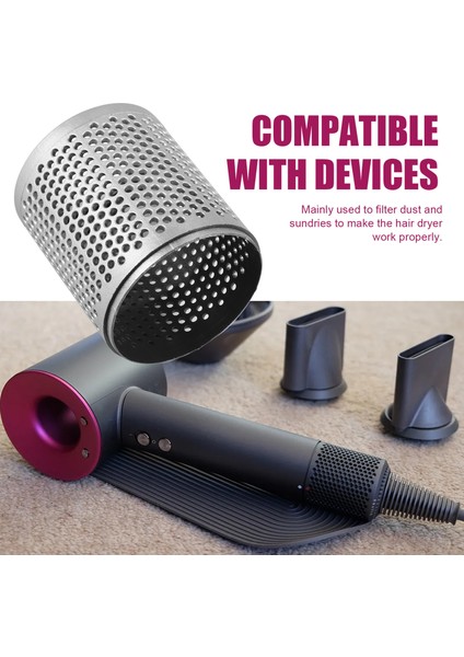 Dyson Saç Kurutma Makinesi HD01 HD03 HD08 Toz Geçirmez Dış Filtre Kapağı Elektrikli Süpürge Aksesuarları Gümüş Için Uygundur (Yurt Dışından) indirimleri
