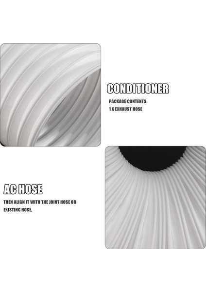 Taşınabilir Klima Için Egzoz Hortumu, 5,9 Inç Çapında Saat Yönünün Tersine Dönen Dişli, 5,9 Inç Ac Havalandırma Hortumunun Yerine Geçer (Yurt Dışından) indirimleri