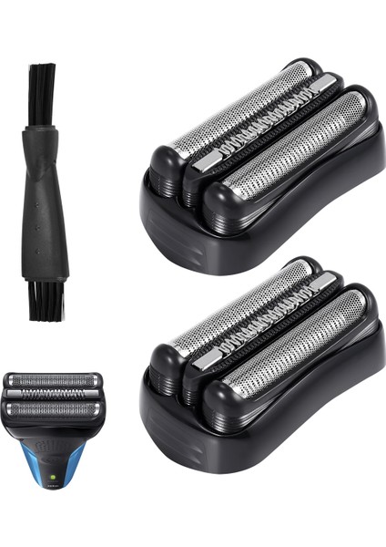 Braun Serie 3 Elektrikli Tıraş Makineleri 301S, 310S, 320S, 330S, 340S, 360S, 3010S, 3020S, 3030S, 3040 Için 2 Adet 21B Tıraş Makinesi Yedek Başlığı (Yurt Dışından)