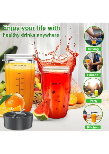 Nutribullet Blender Yedek Parçaları, 32OZ ve 24OZ Kapaklı Nutribullet Blender Kapları, Ekstraktör Bıçağı Yedek Parçaları (Yurt Dışından) indirimleri