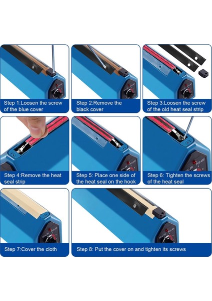 10 Adet Darbeli Sızdırmazlık Makinesi Yedek Parçaları, 12 Inç Kumaş Isı Sızdırmazlık Şeritleri Kare Elemanlar Kavrama Darbeli Sızdırmazlık Makinesi Tamir Takımı (Yurt Dışından) modelleri