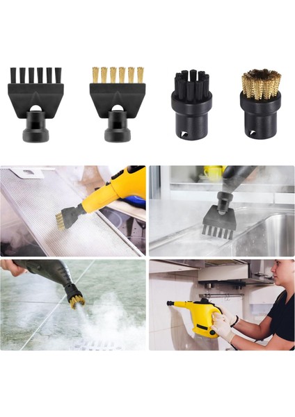 Karcher Sc1 Sc2 Sc4 Sc5 Için 8 Adet Buharlı Temizleyici Aksesuarları, Fırça Bağlantı Seti, Yuvarlak Fırça Setleri, Düz Fırça Başlıkları (Yurt Dışından) fırsatları