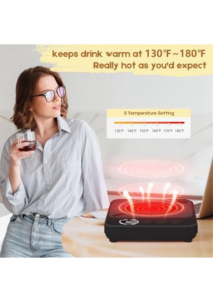 Masa Için Kahve Fincanı Isıtıcısı, Elektrikli Isıtmalı Kupa Bardak Isıtıcısı, Otomatik Kapanma, Ofis Masası Ev Mutfağı Siyah Ab Fişi (Yurt Dışından) fırsatları