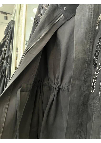 Adn Taşlı Ceket Cupra Karışımlı - Siyah - 4 modelleri