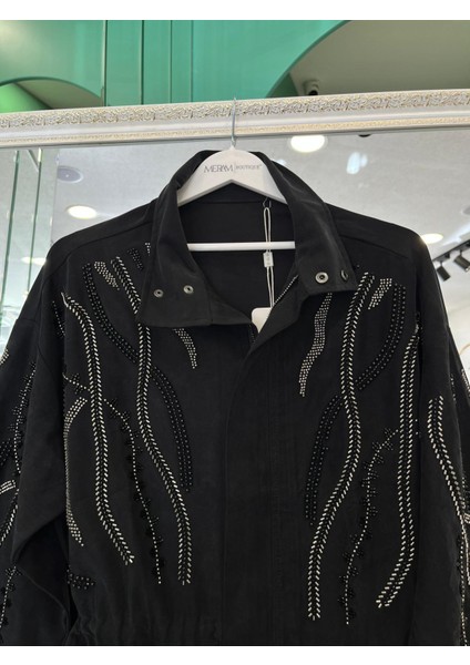 Adn Taşlı Ceket Cupra Karışımlı - Siyah - 4 fırsatları