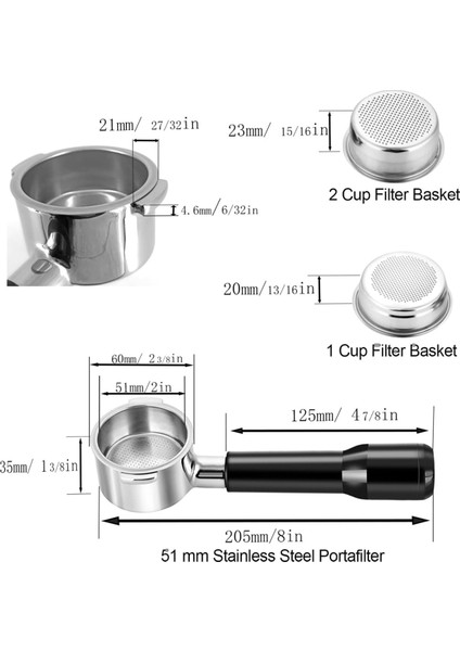 Delonghi ECO310 / ECP35.31 / ECP3631 Için 2 Filtre Sepetli 51 mm Dipsiz Portafilter (Yurt Dışından) indirimleri