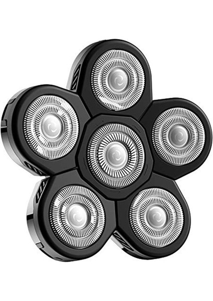 Kel Erkekler Için Yedek Tıraş Makinesi Başlığı, 6 Başlıklı Sakal Kılı Yedek Bıçağı, Kolay Temizlenen Elektrikli Tıraş Makinesi (Yurt Dışından)